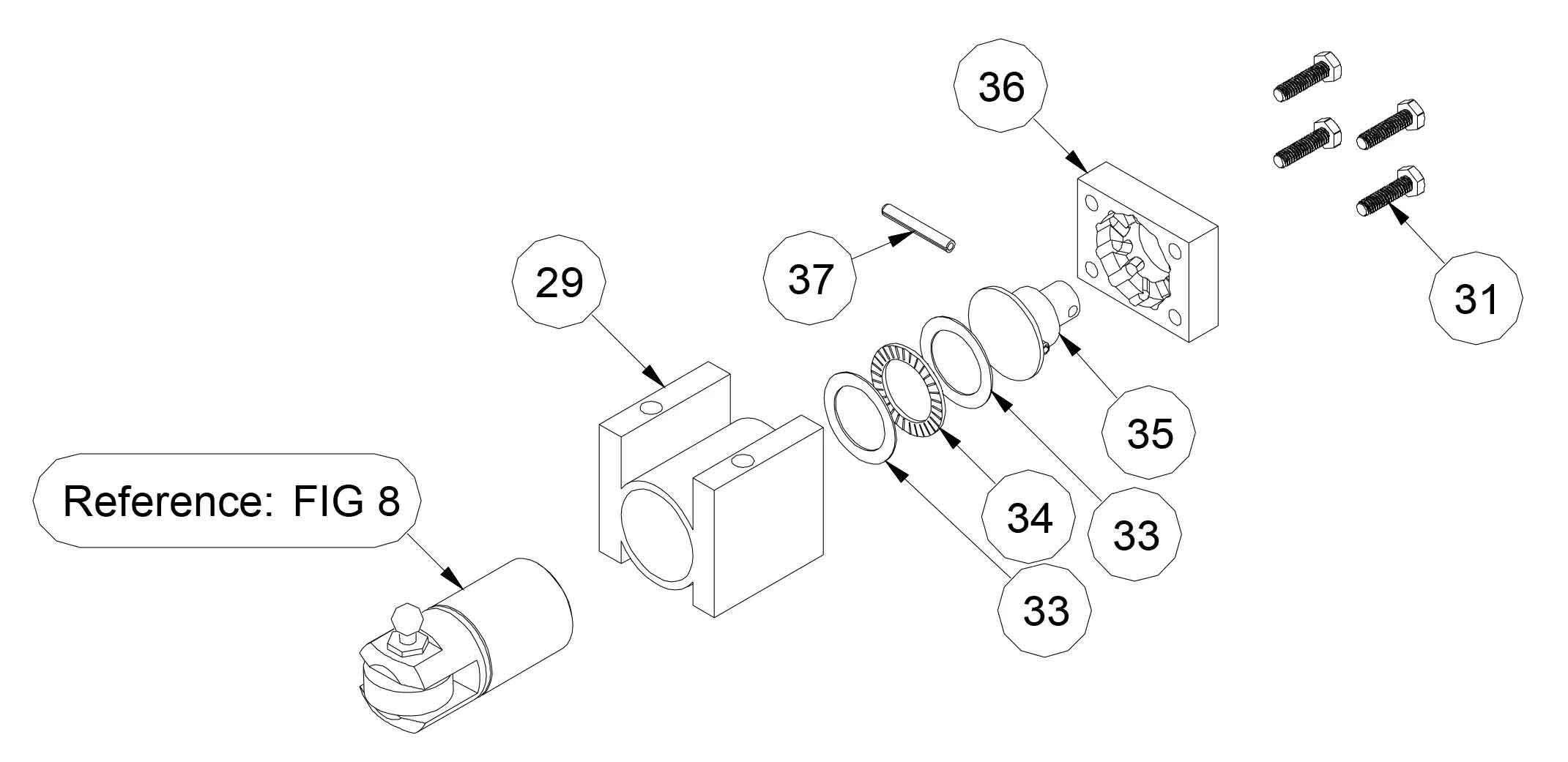 BEARING BLOCK ASSEMBLY (SHORT) - 44219900