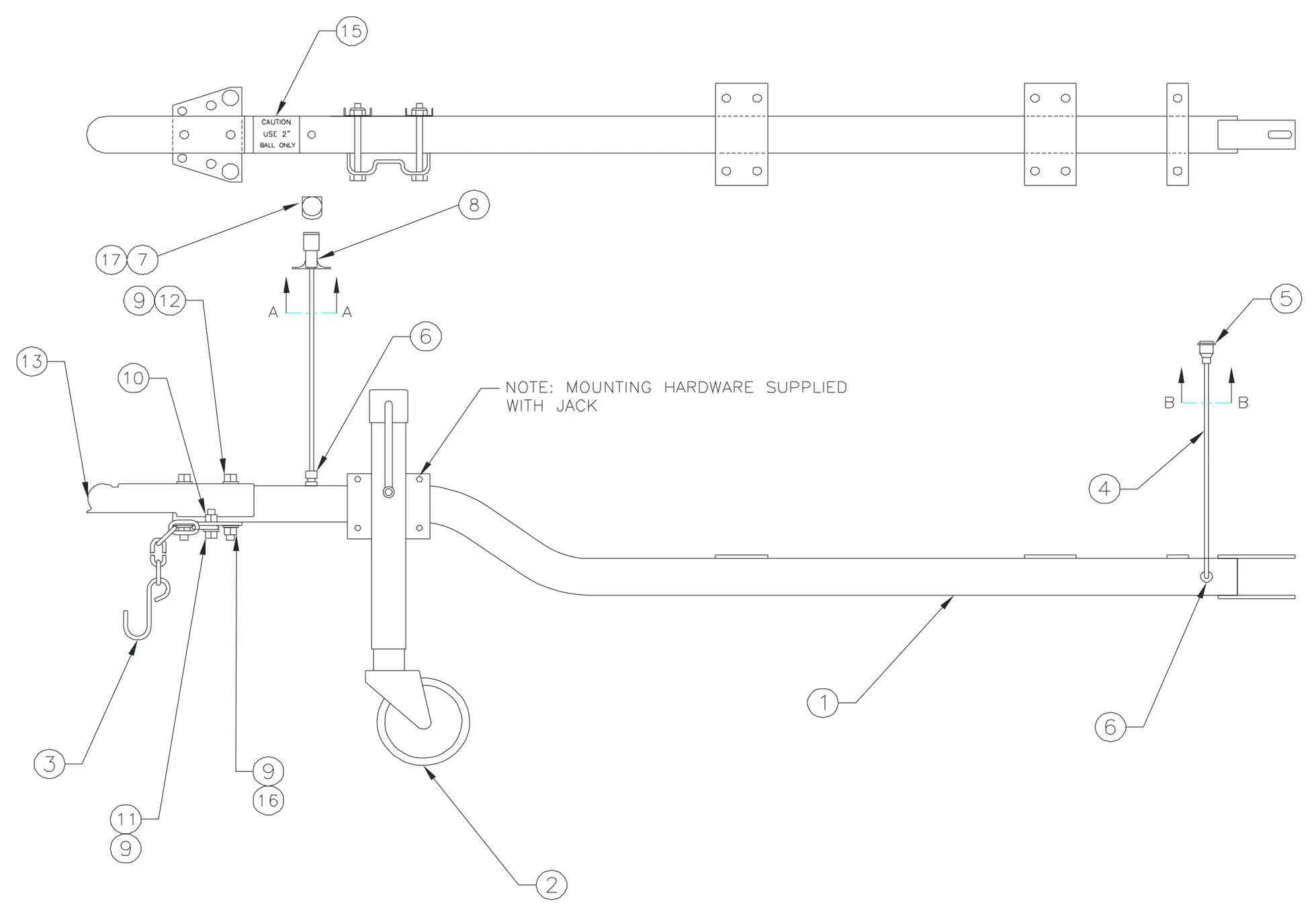 HITCH TUBE ASSEMBLY - 73806800