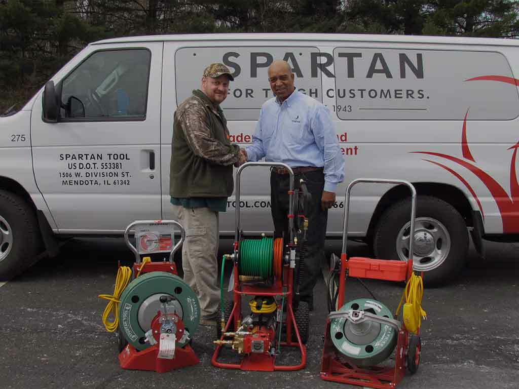 Matt Johnson in front of Spartan Tool Van