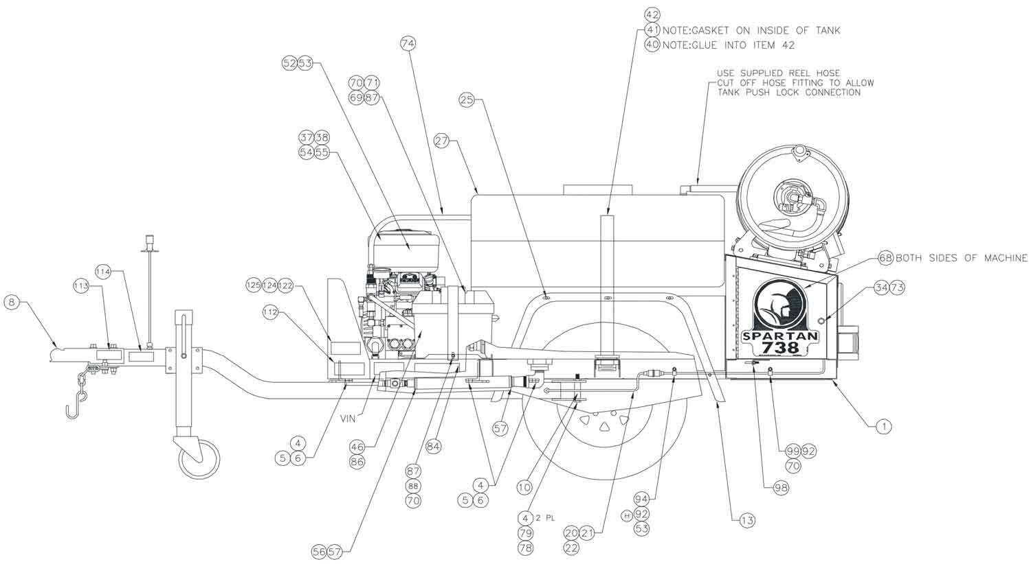 MODEL 738 TRAILER FINAL ASSEMBLY - 73800000