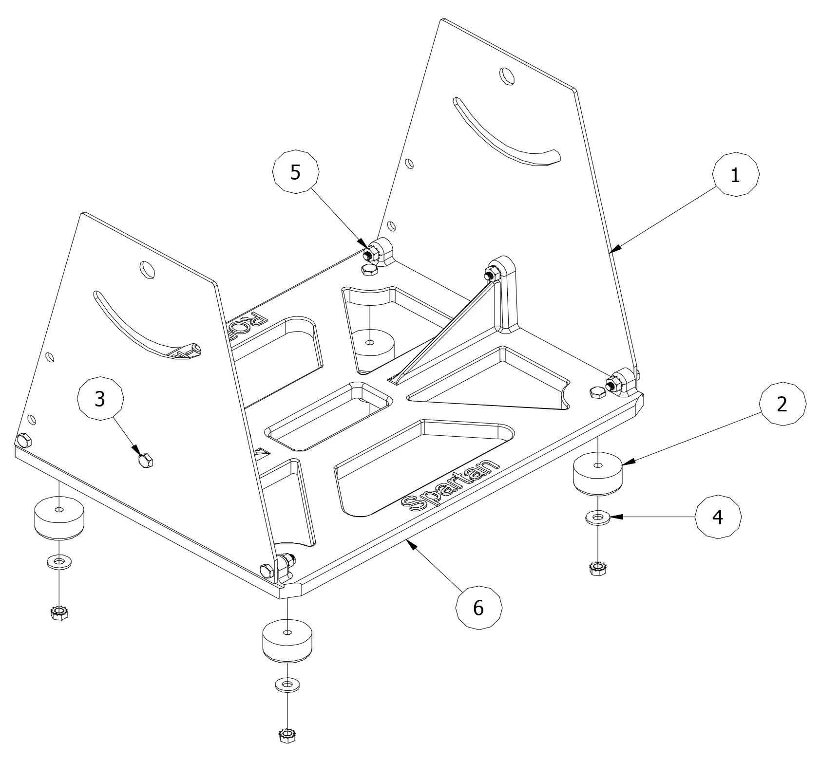 MODEL 100 BASE ASSEMBLY - 02767100