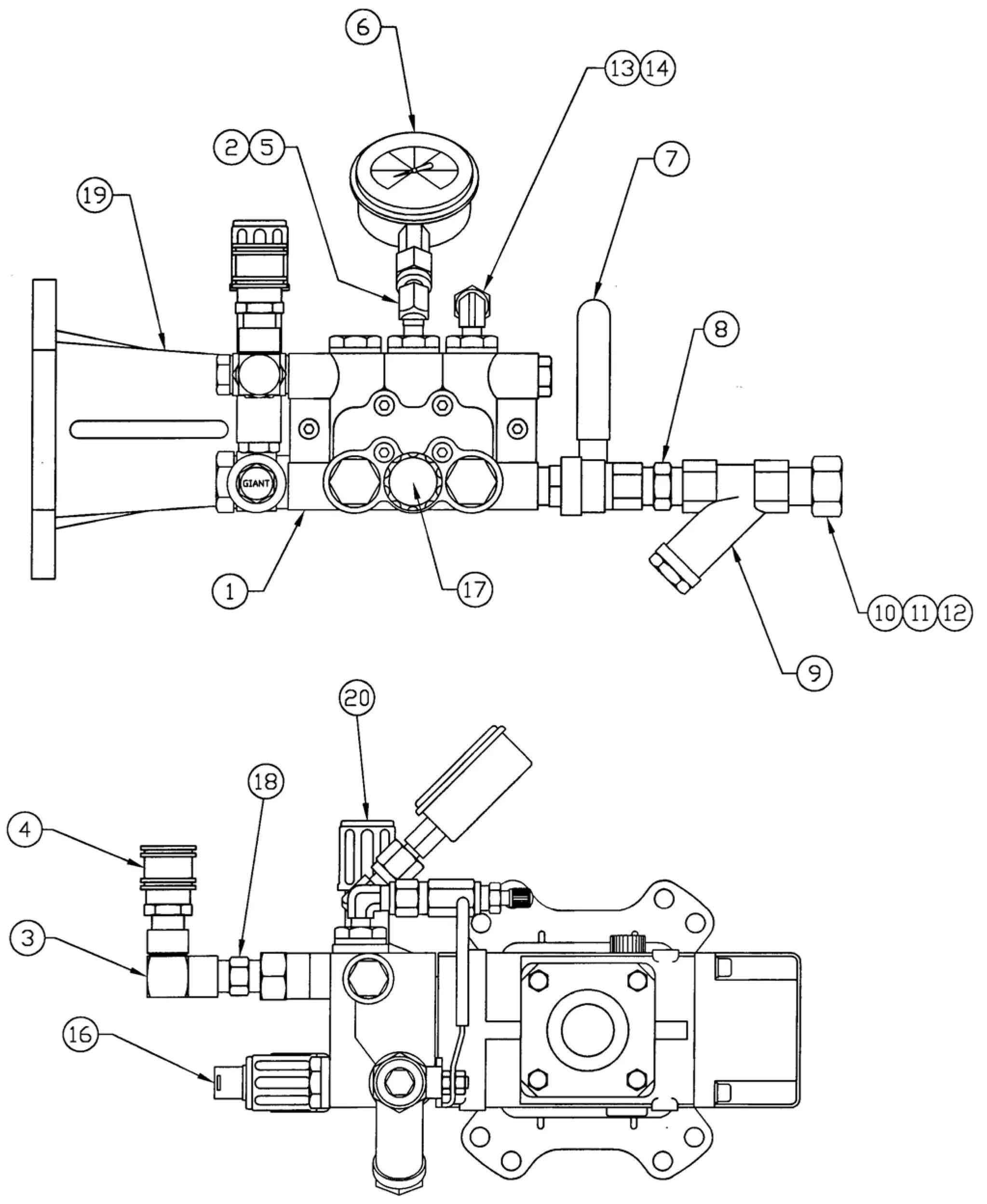 MODEL 727 PUMP ASSEMBLY - 72726200