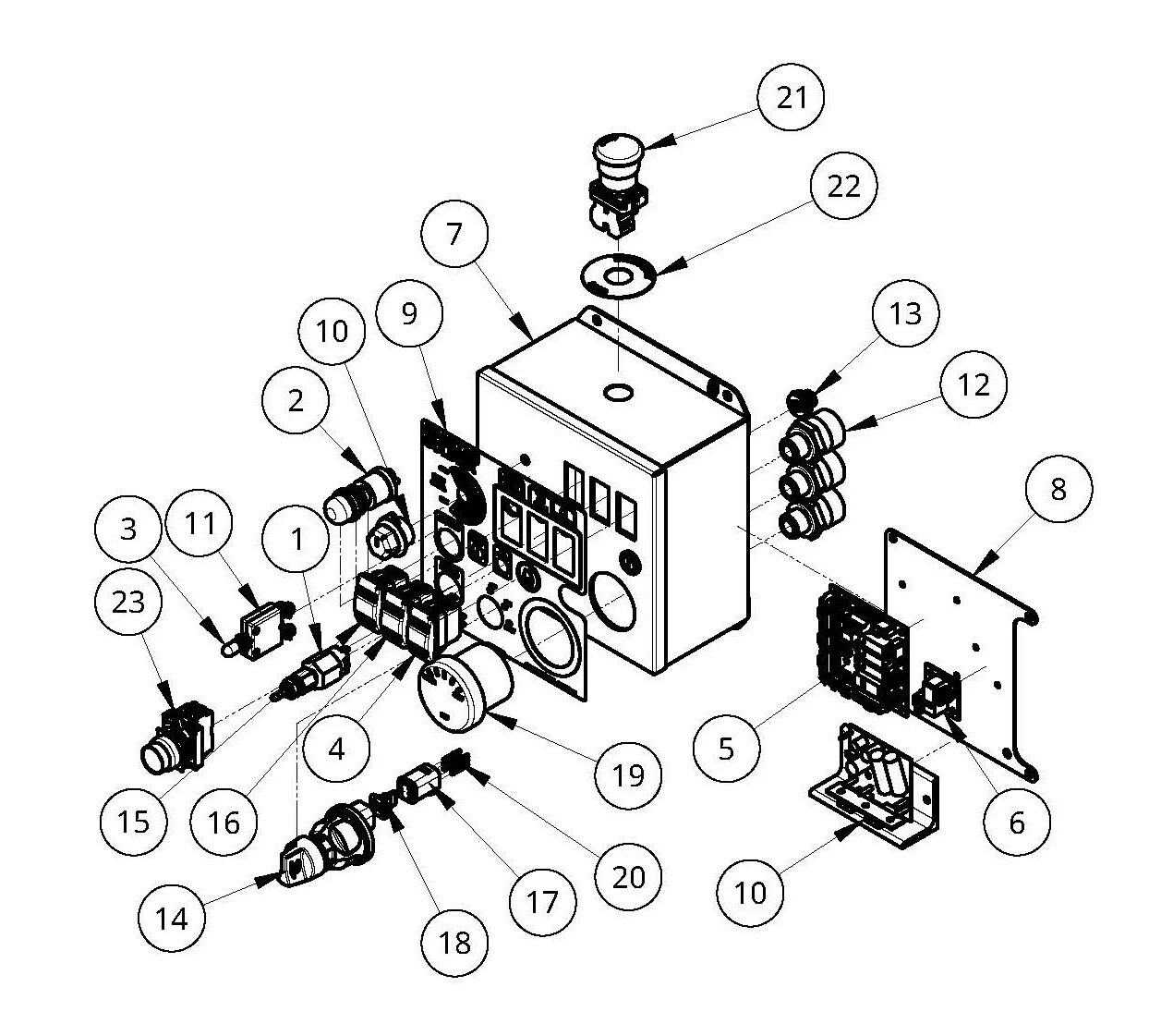 CONTROL BOX ASSEMBLY - 75829040